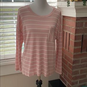 Eyeshadow - pink and white long sleeve top